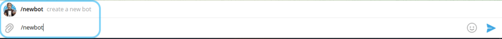 Send /newbot command