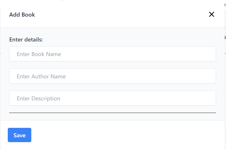 popup for assign a book to a user