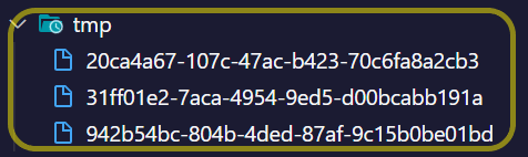 Tmp directory of our drag and drop file uploader