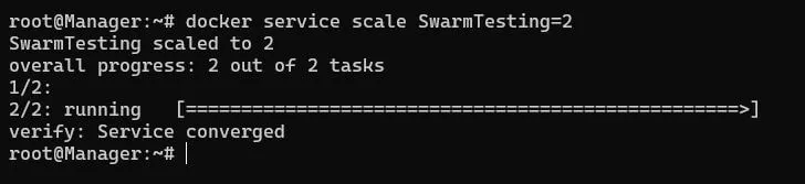 scaling down our docker swarm service
